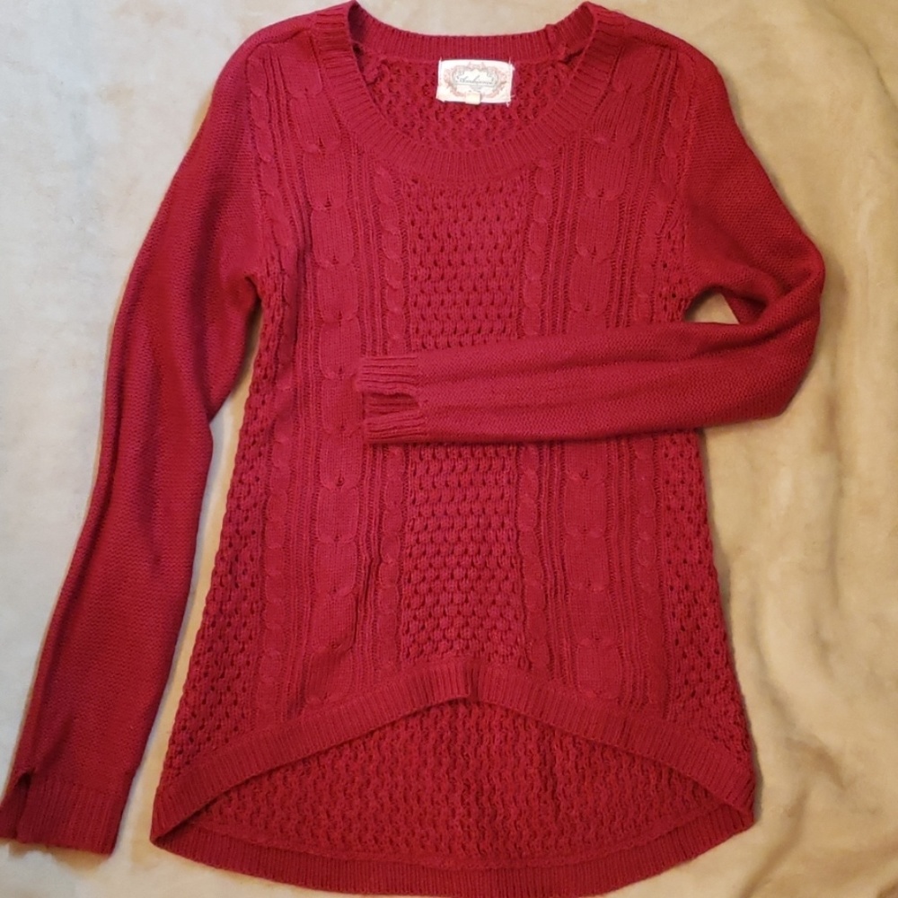 Cranberry cable sweater